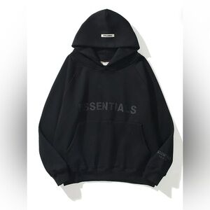 Essentials Black Hoodie Fear of God.